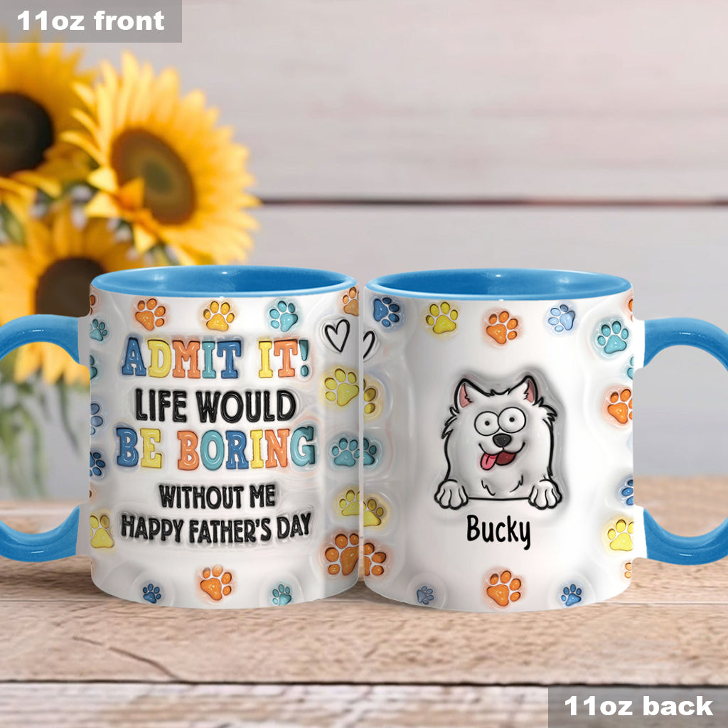 Alles Gute zum Vatertag – Personalisierte Tasse mit Hundemotiv