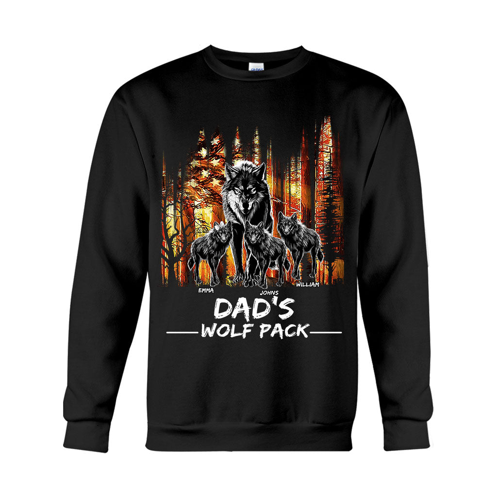 La meute de loups de papa - T-shirt et sweat à capuche personnalisés pour papa