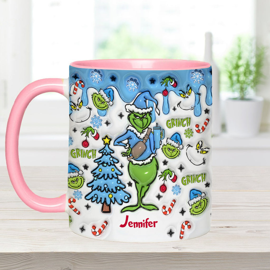 Attendez, quoi ? J'ai du caractère ! - Mug personnalisé « Étole de Noël »
