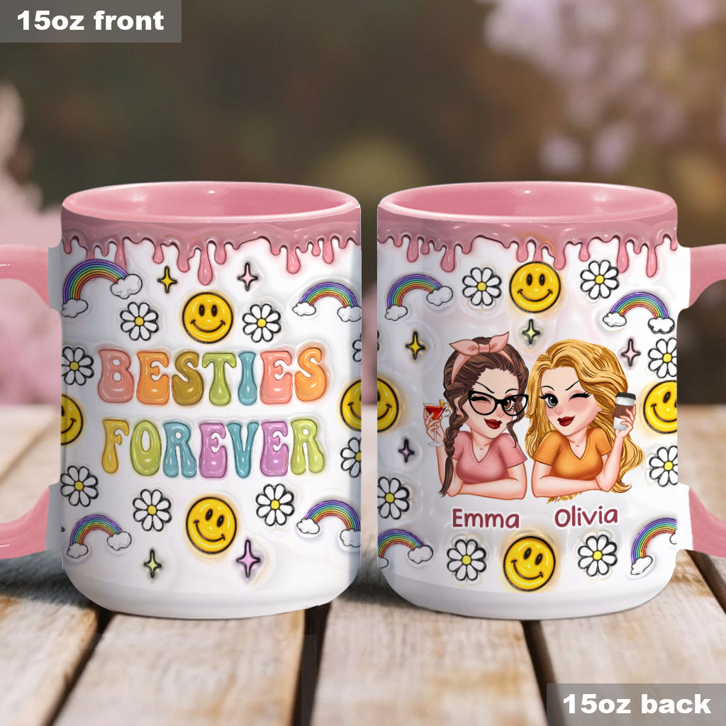 Für immer beste Freundinnen - Personalisierte Tasse mit Freundschaftsmotiv