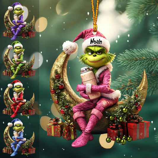 Naughty Green Lady - Personalized Stole Christmas Ornament