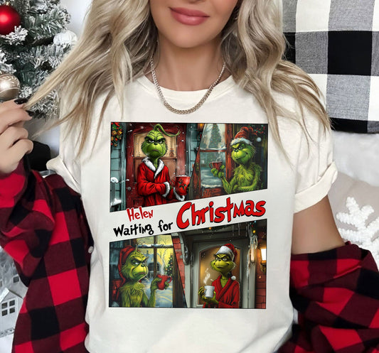 Warten auf Weihnachten – Personalisiertes Stole-Weihnachts-T-Shirt und Hoodie