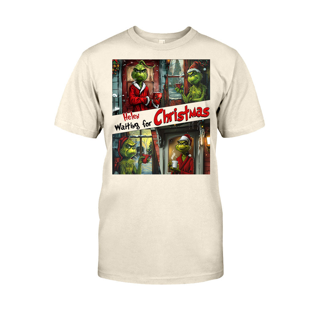 Warten auf Weihnachten – Personalisiertes Stole-Weihnachts-T-Shirt und Hoodie