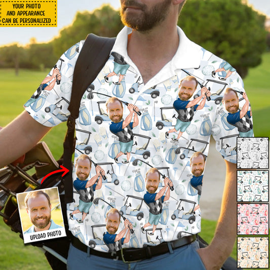 Das beste Geschenk für Golf-begeisterte Väter, Onkel, Ehemänner... - Personalisiertes Golf-Poloshirt