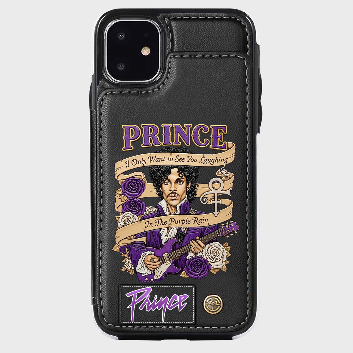 Purple Rain - Handyhülle mit Brieftaschenfunktion