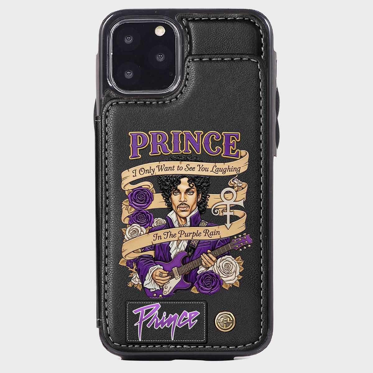 Purple Rain - Handyhülle mit Brieftaschenfunktion
