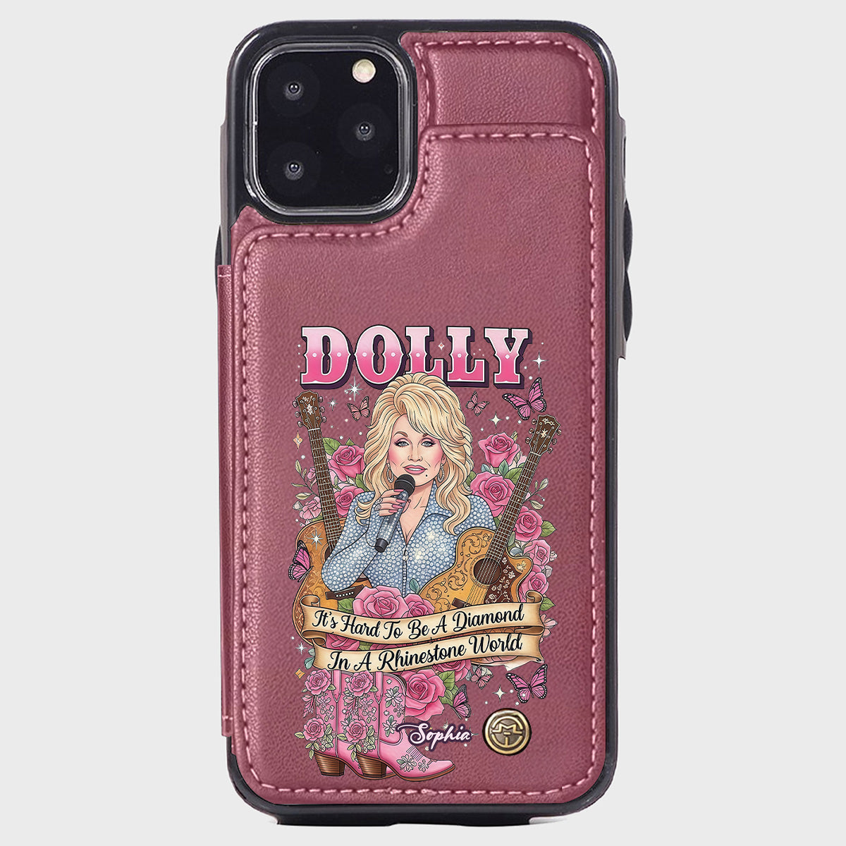 It’s Hard To Be A Diamond In A Rhinestone World - Personalized Wallet Phone Case