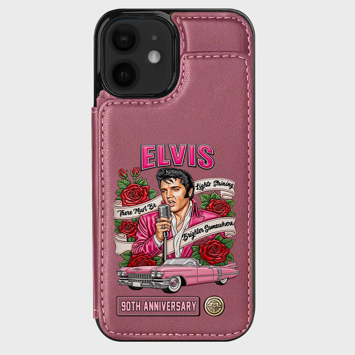 There Must Be Lights Shining Brighter Somewhere - Personalized King of Rock and Roll Wallet Phone Case