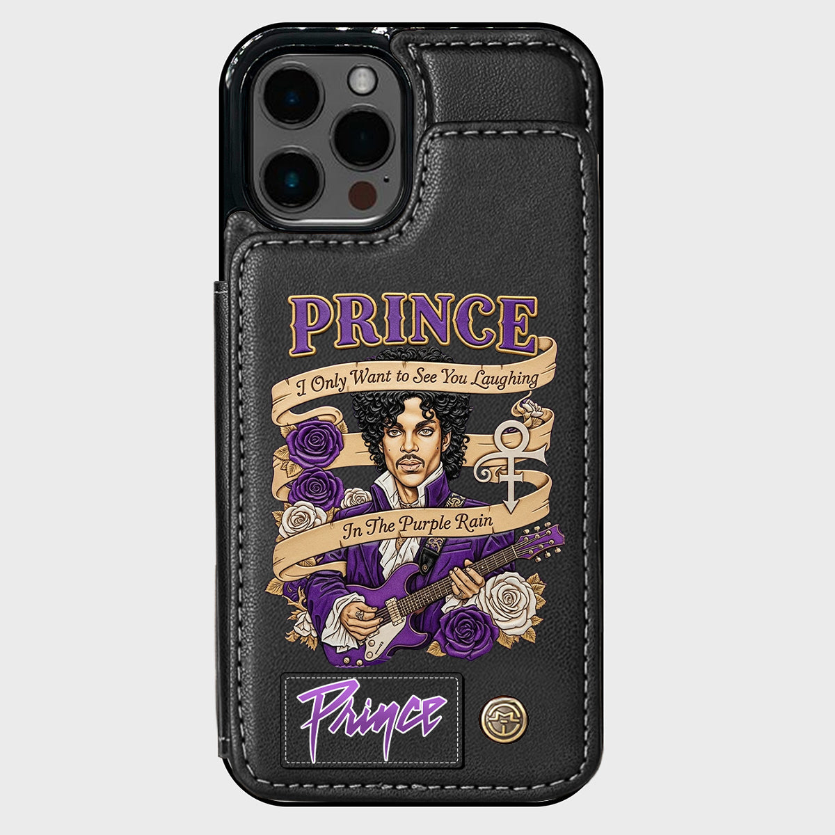 Purple Rain - Handyhülle mit Brieftaschenfunktion
