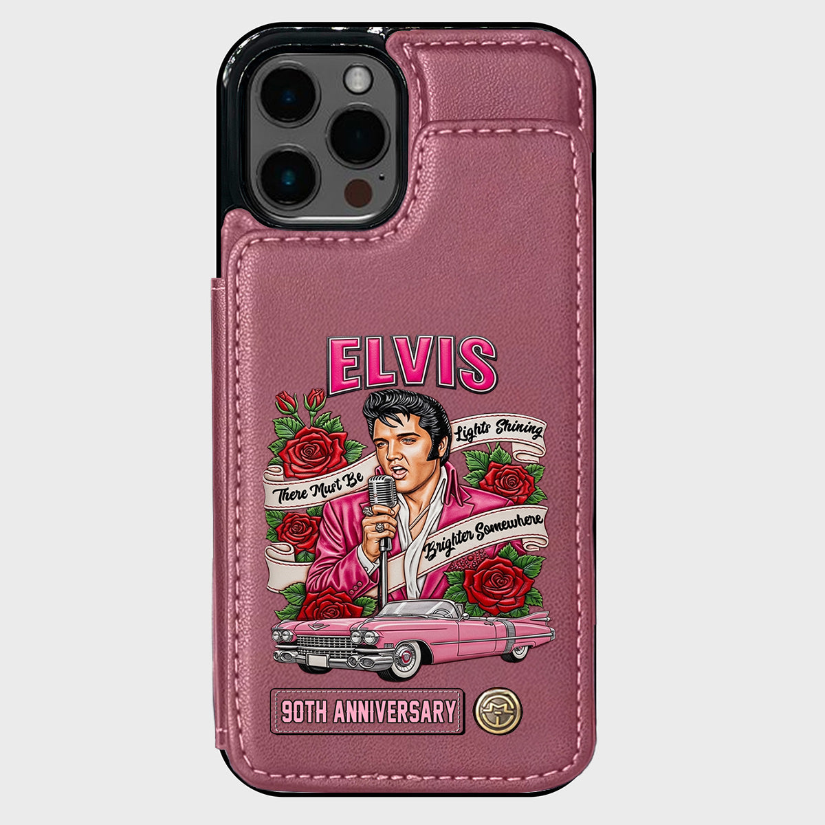 There Must Be Lights Shining Brighter Somewhere - Personalized King of Rock and Roll Wallet Phone Case
