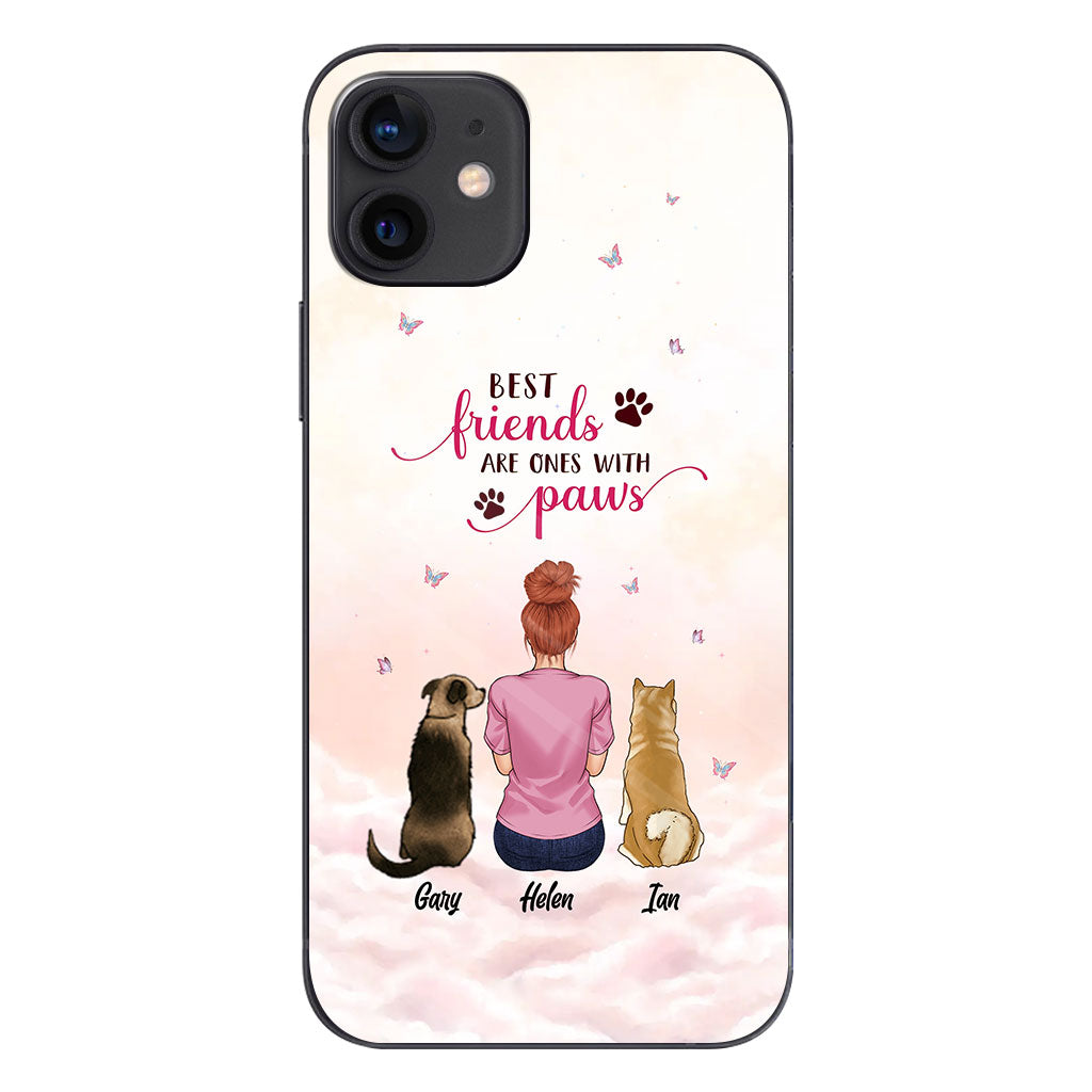 Les meilleurs amis sont ceux qui ont des pattes - Coque de téléphone transparente personnalisée pour chien