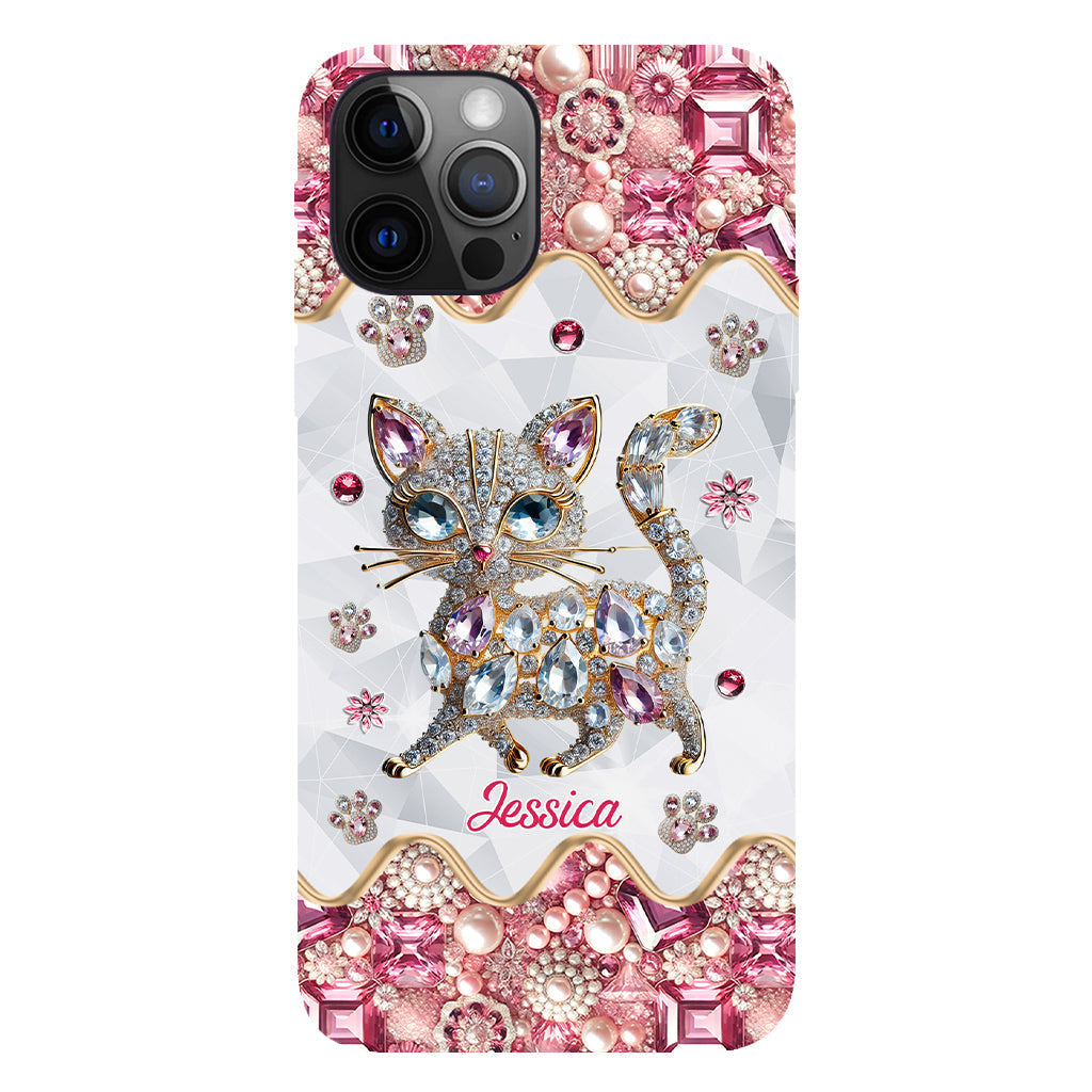Coque de téléphone personnalisée avec motif chat pour une fille qui aime les chats