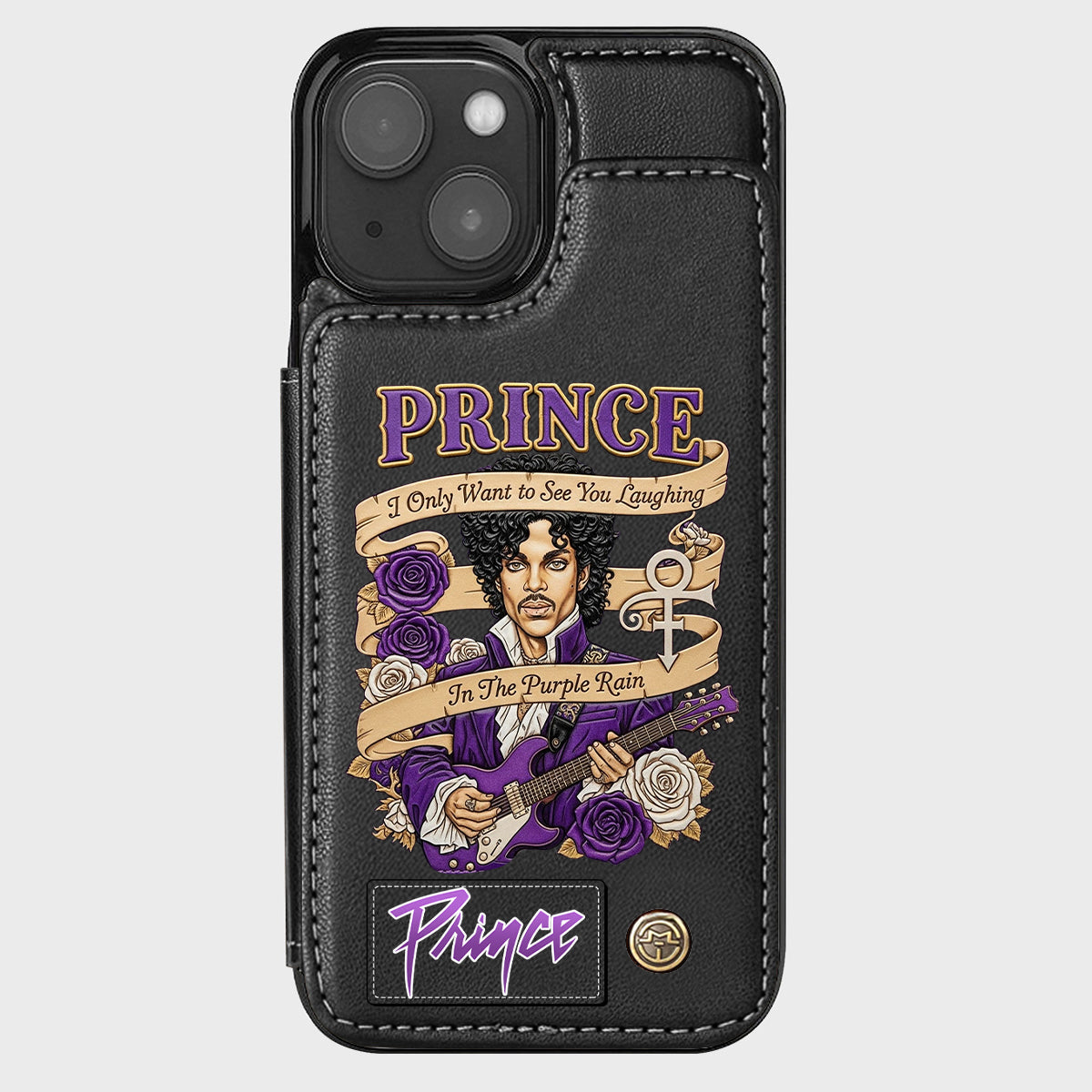 Purple Rain - Handyhülle mit Brieftaschenfunktion