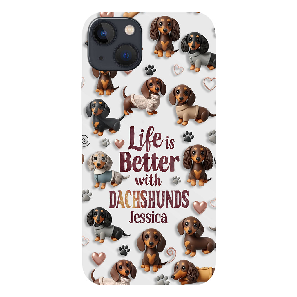 Just A Girl Who Loves Dogs - Personalized Dog Full Print Phone Case