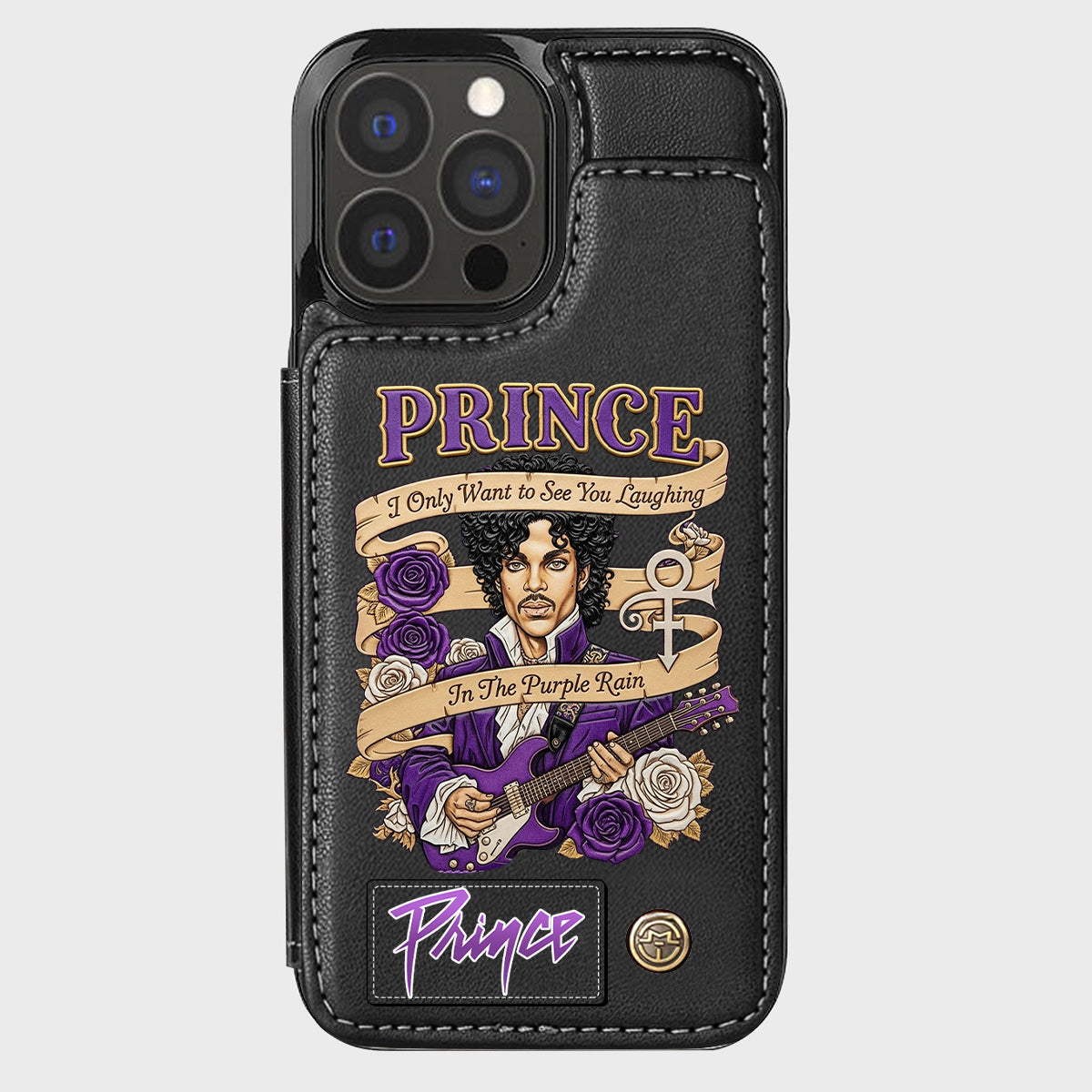 Purple Rain - Handyhülle mit Brieftaschenfunktion