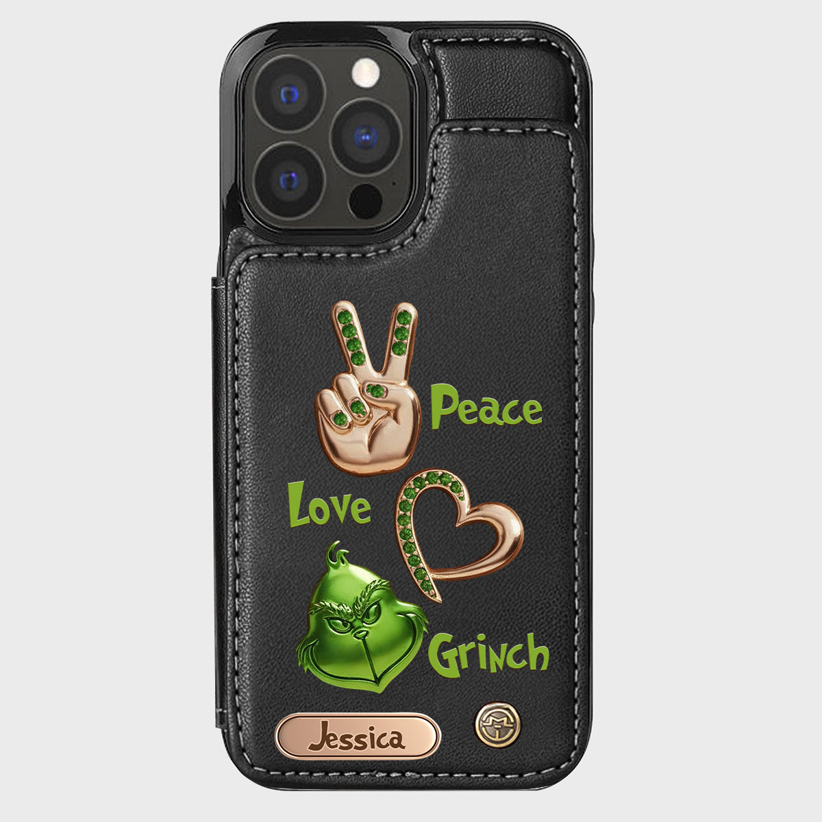 Joyeux Noël - Étui portefeuille/téléphone personnalisé avec étole de Noël