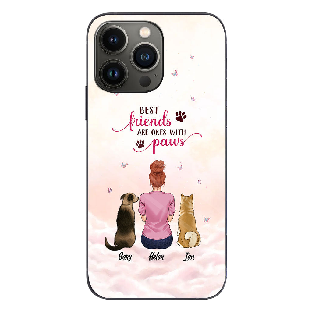 Les meilleurs amis sont ceux qui ont des pattes - Coque de téléphone transparente personnalisée pour chien