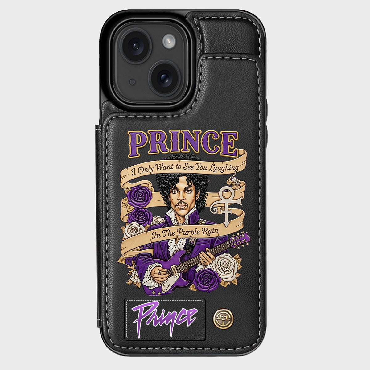Purple Rain - Handyhülle mit Brieftaschenfunktion
