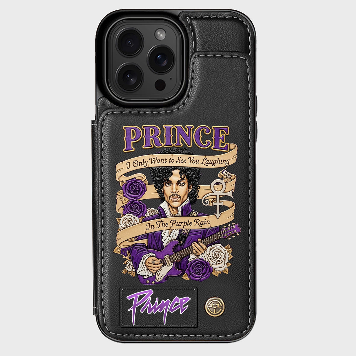 Purple Rain - Handyhülle mit Brieftaschenfunktion