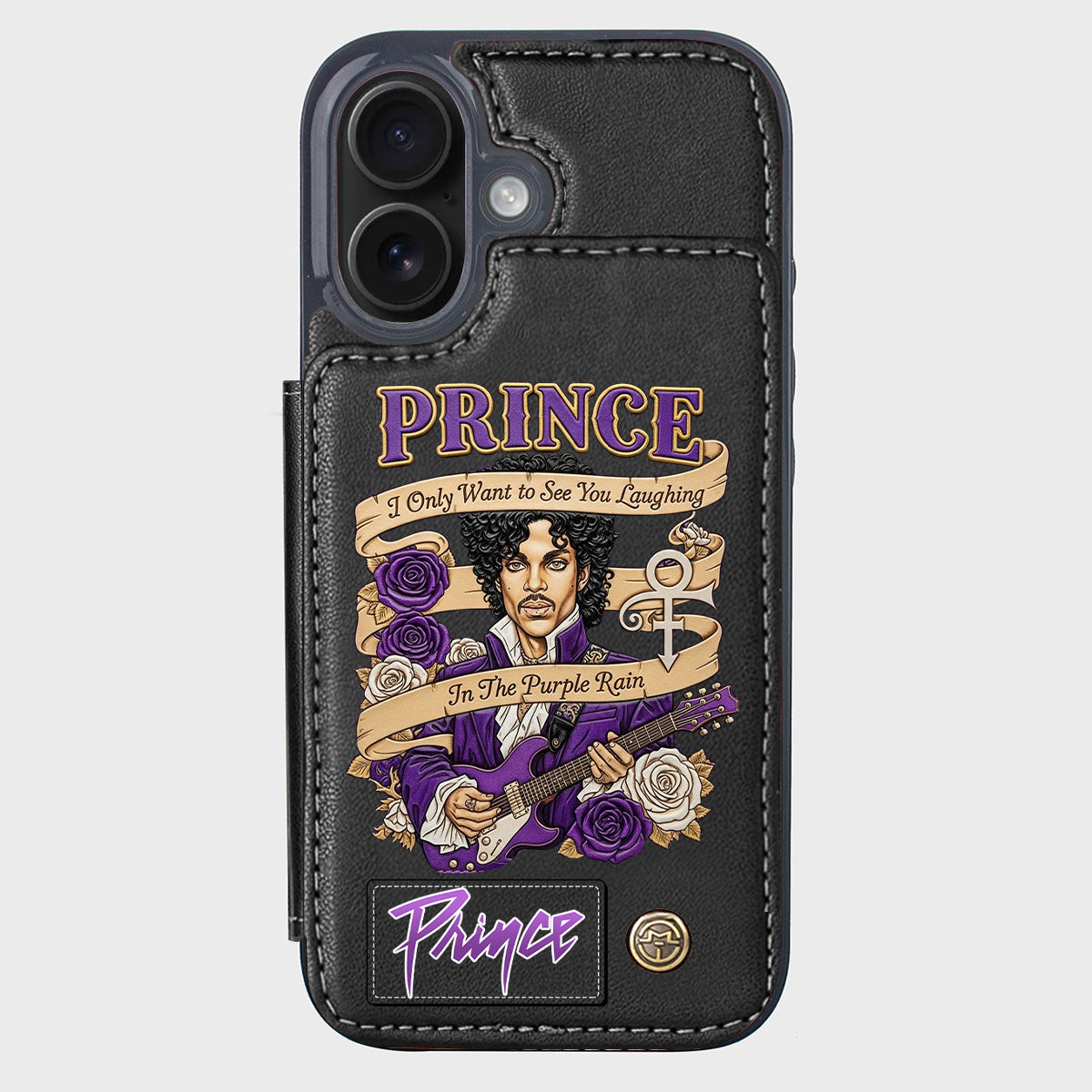 Purple Rain - Handyhülle mit Brieftaschenfunktion