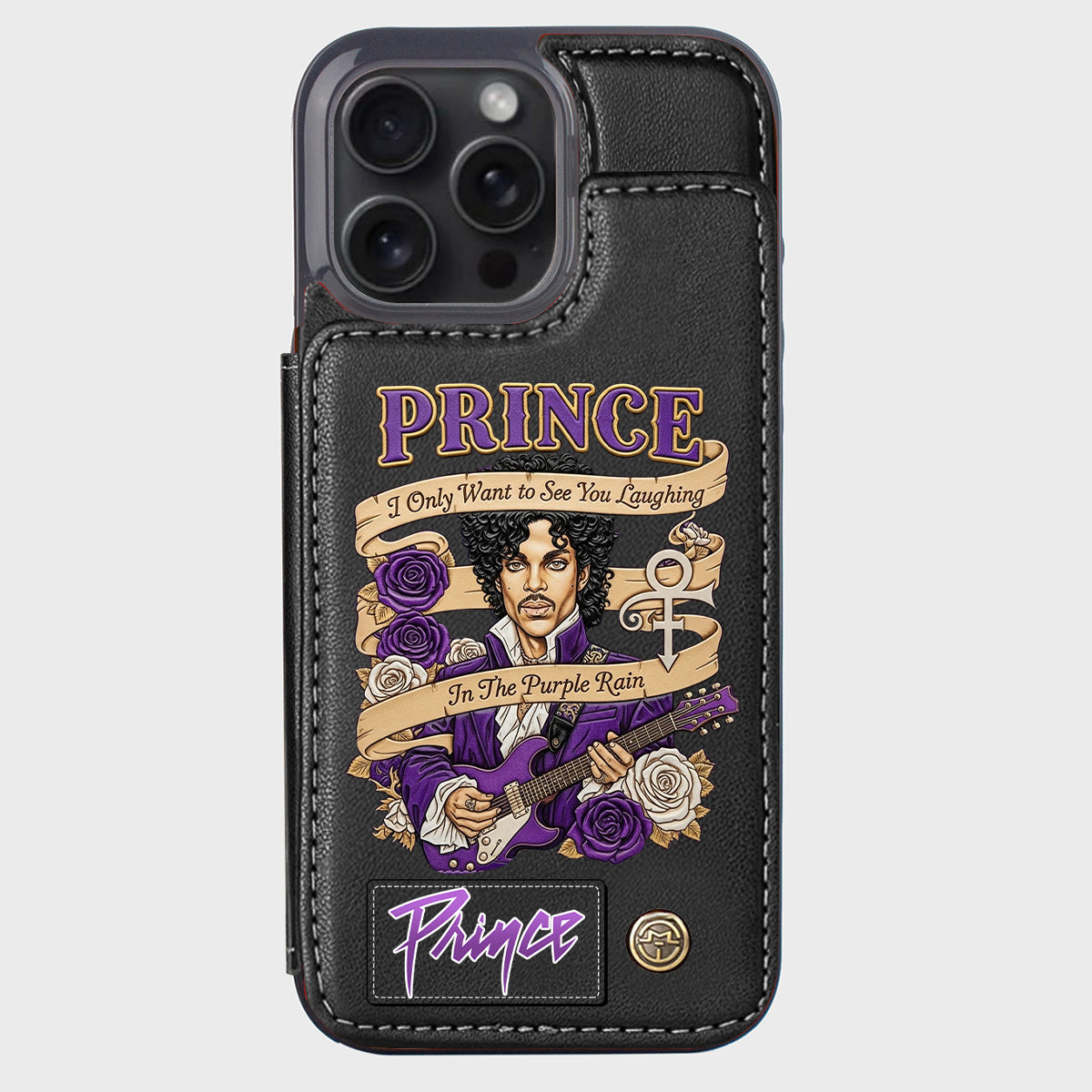 Purple Rain - Handyhülle mit Brieftaschenfunktion