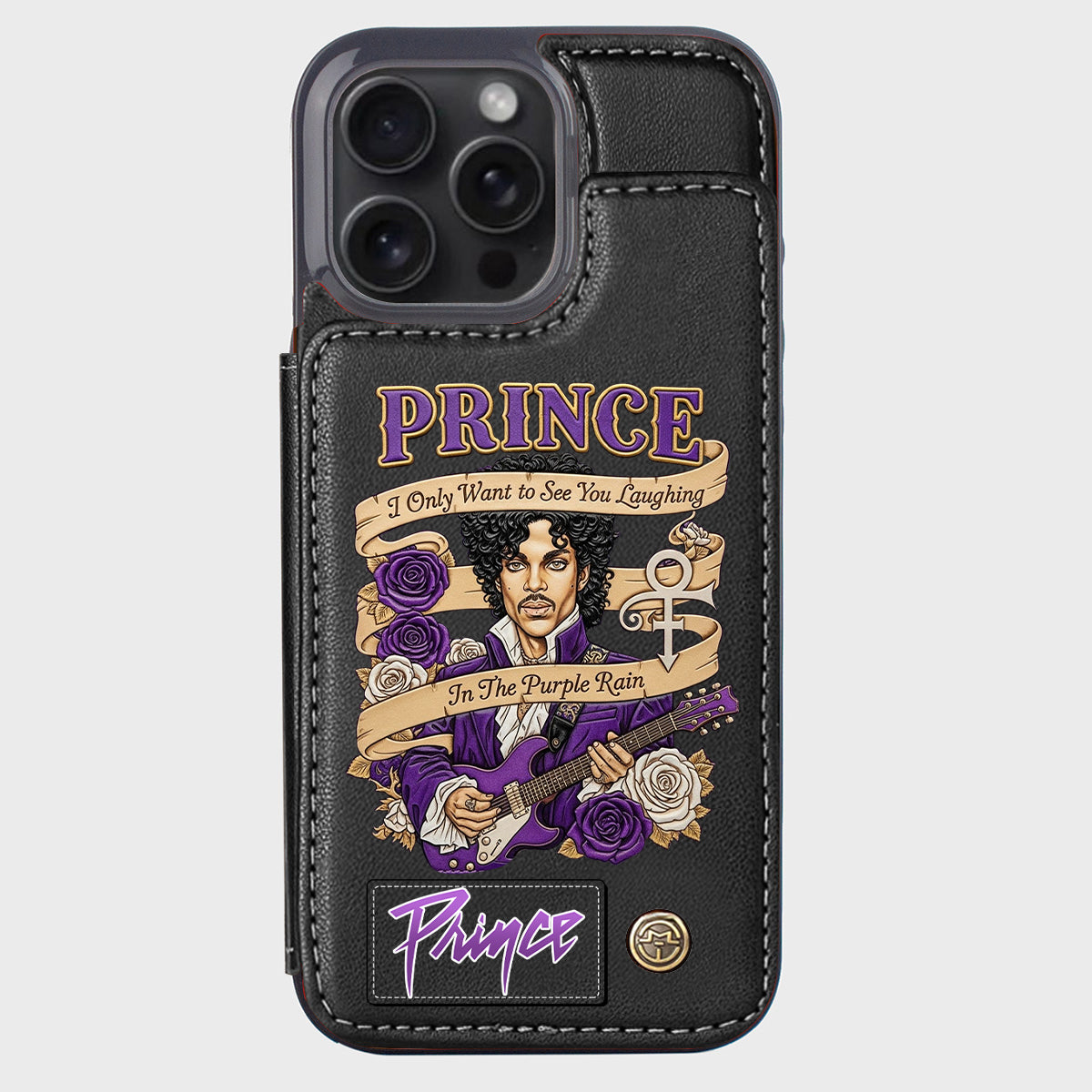 Purple Rain - Handyhülle mit Brieftaschenfunktion