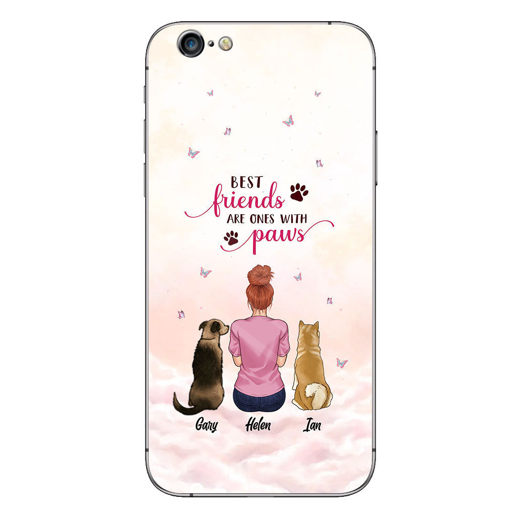 Les meilleurs amis sont ceux qui ont des pattes - Coque de téléphone transparente personnalisée pour chien