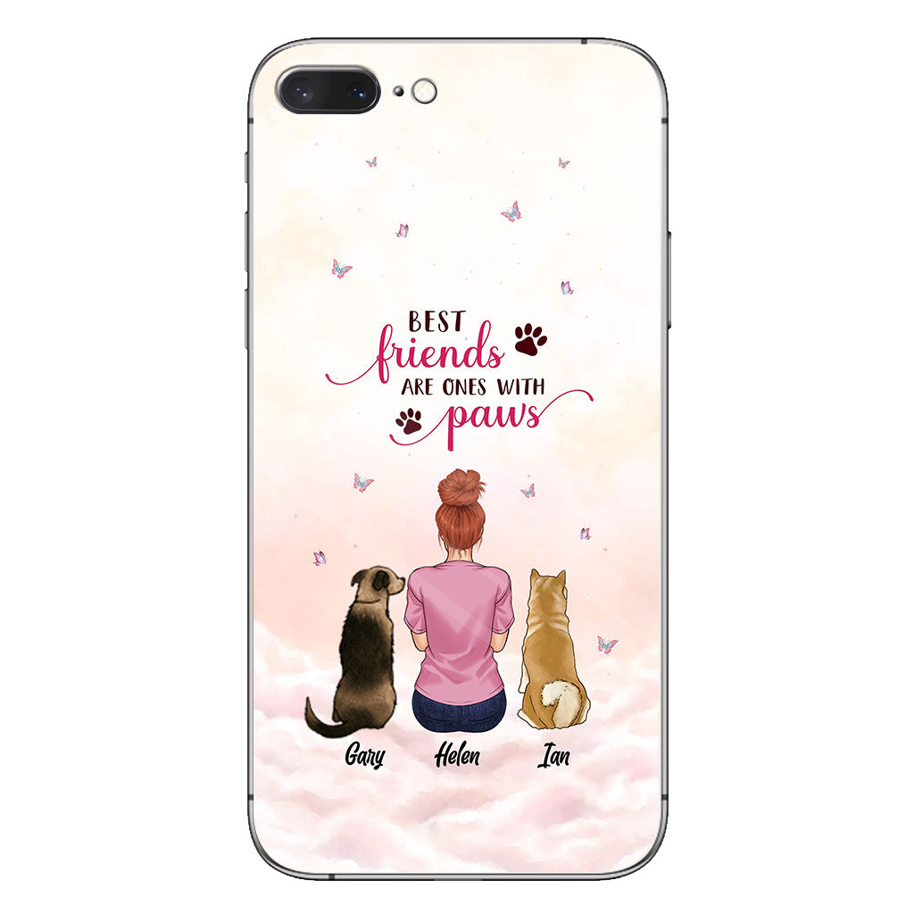 Les meilleurs amis sont ceux qui ont des pattes - Coque de téléphone transparente personnalisée pour chien