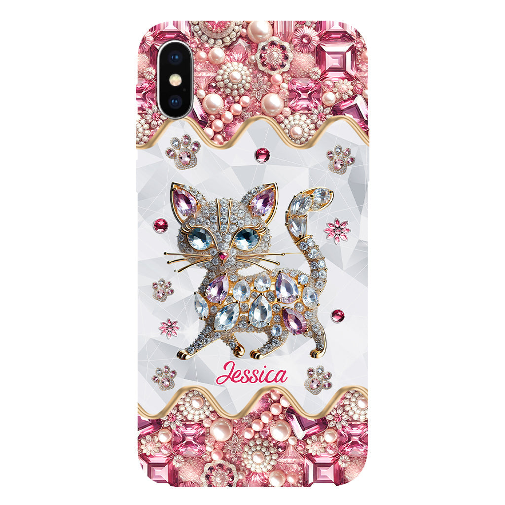 Coque de téléphone personnalisée avec motif chat pour une fille qui aime les chats