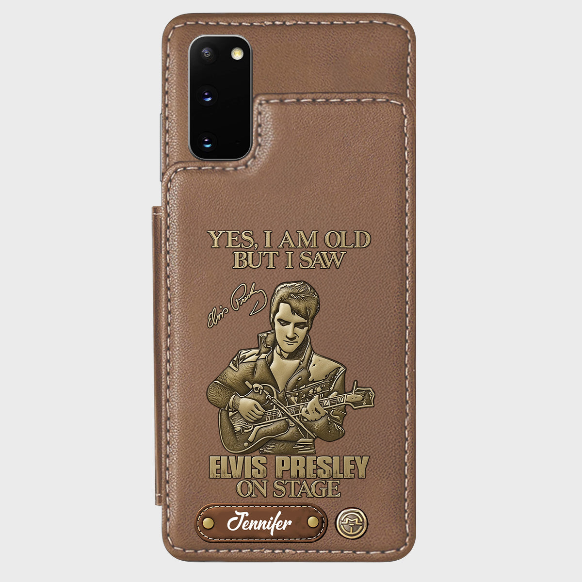 Yes, I am Old But I Saw Elvis Presley On Stage - Personalized King of Rock and Roll Wallet Phone Case