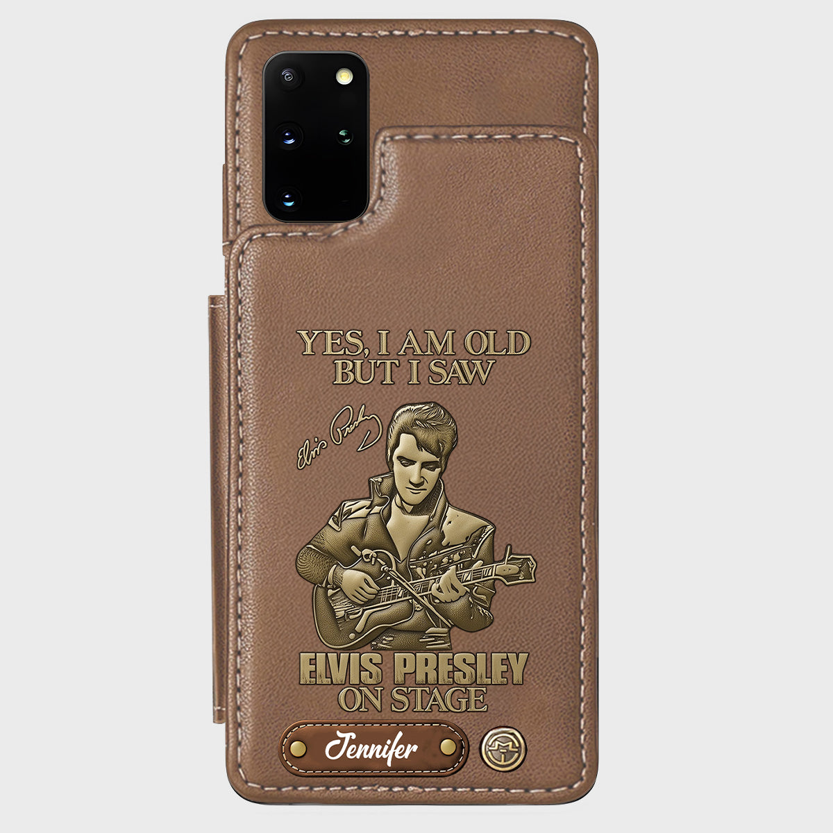 Yes, I am Old But I Saw Elvis Presley On Stage - Personalized King of Rock and Roll Wallet Phone Case