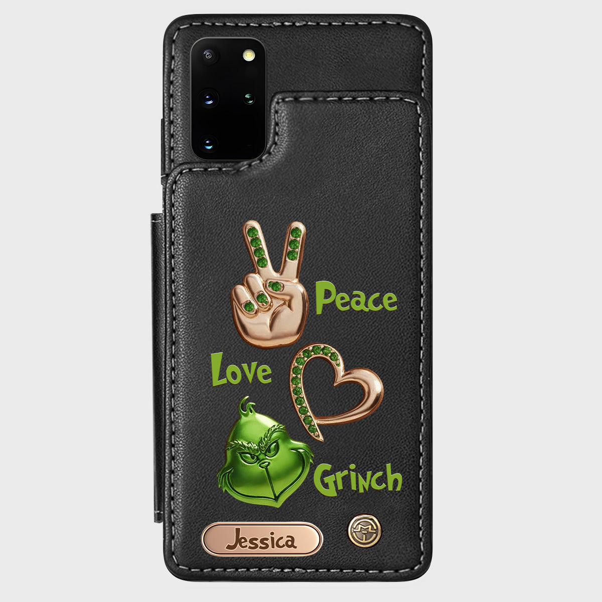 Joyeux Noël - Étui portefeuille/téléphone personnalisé avec étole de Noël