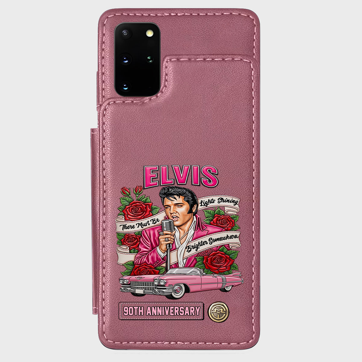 There Must Be Lights Shining Brighter Somewhere - Personalized King of Rock and Roll Wallet Phone Case