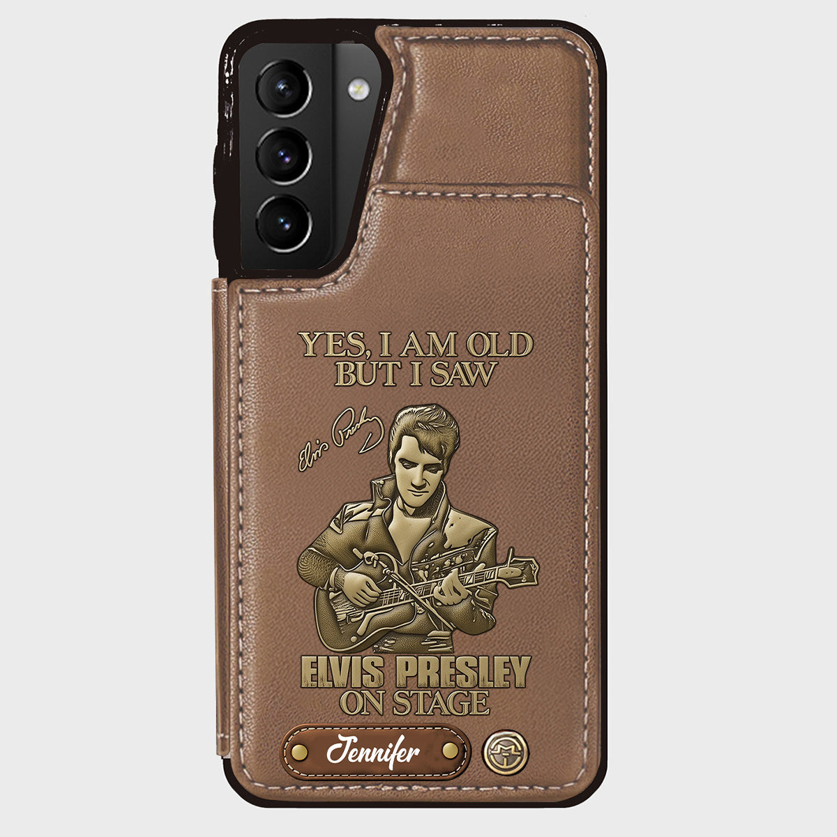 Yes, I am Old But I Saw Elvis Presley On Stage - Personalized King of Rock and Roll Wallet Phone Case
