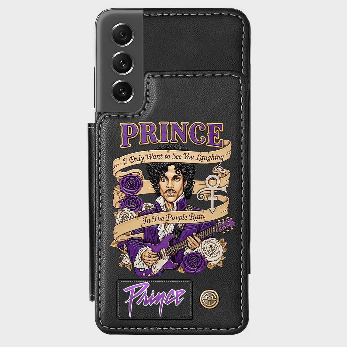 Purple Rain - Handyhülle mit Brieftaschenfunktion