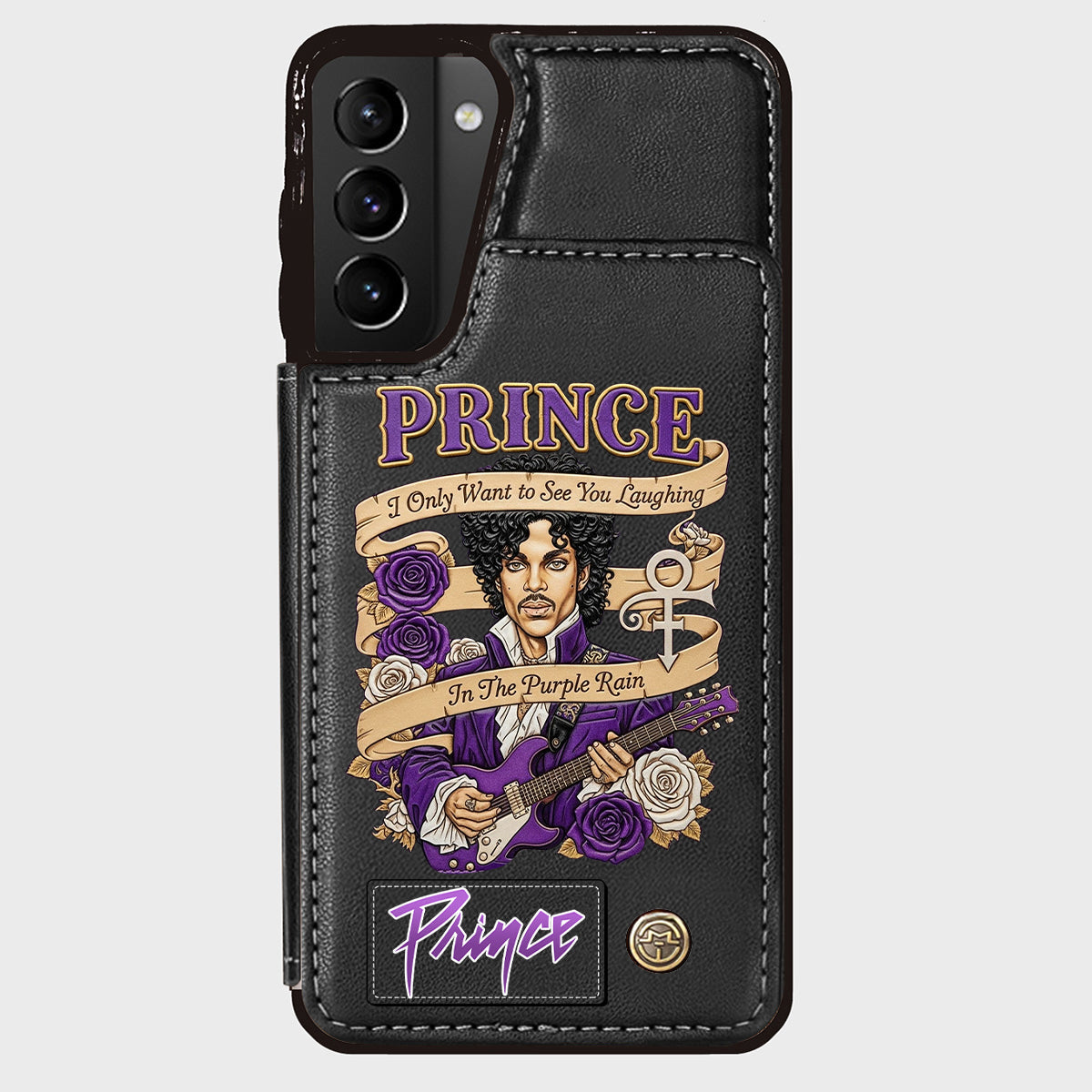 Purple Rain - Handyhülle mit Brieftaschenfunktion