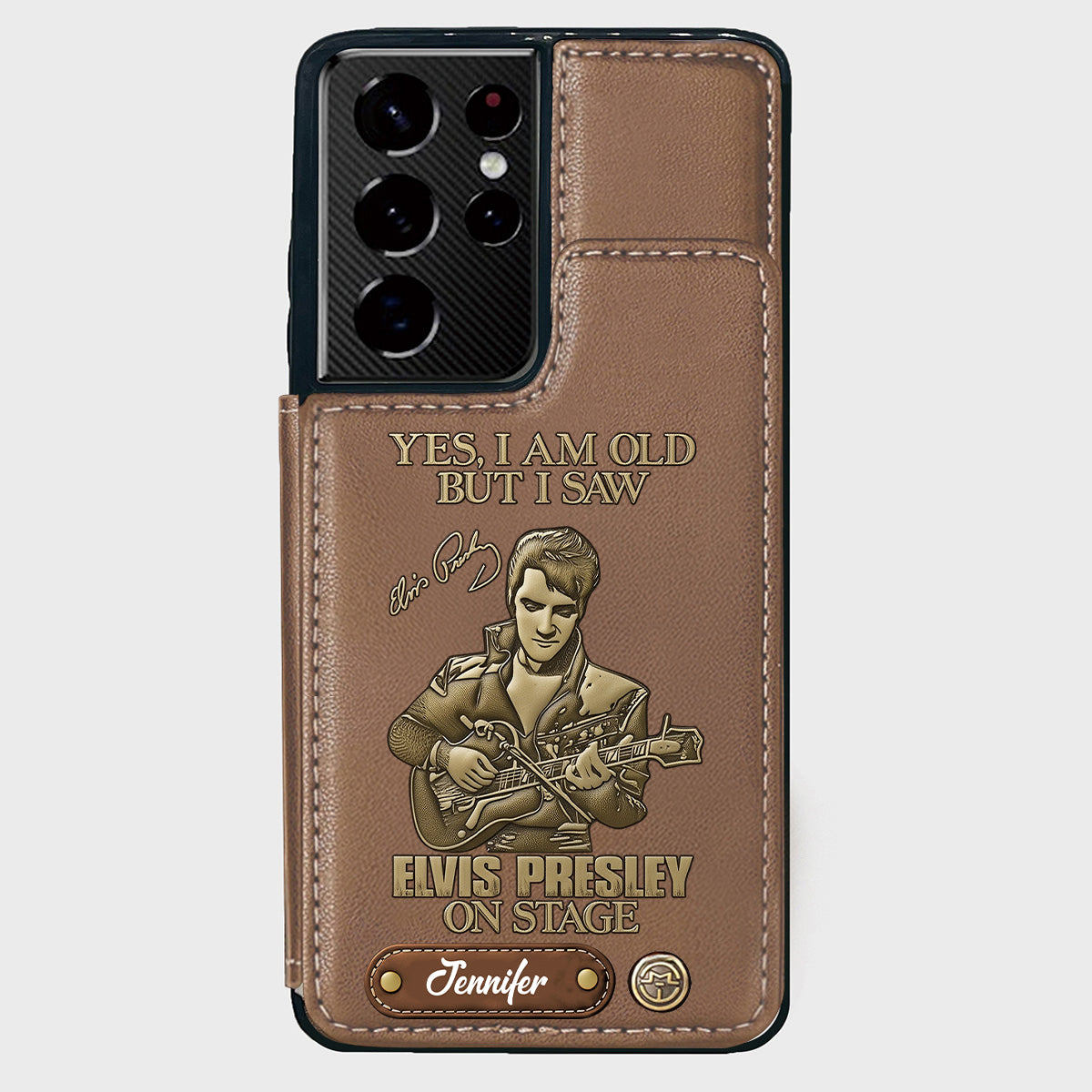 Yes, I am Old But I Saw Elvis Presley On Stage - Personalized King of Rock and Roll Wallet Phone Case