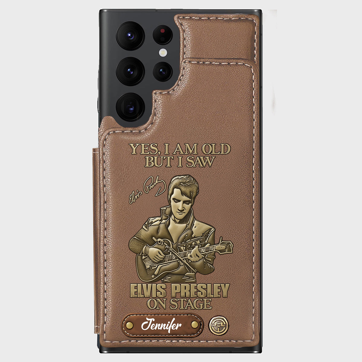 Yes, I am Old But I Saw Elvis Presley On Stage - Personalized King of Rock and Roll Wallet Phone Case