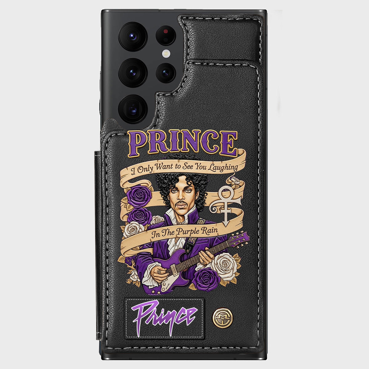 Purple Rain - Handyhülle mit Brieftaschenfunktion