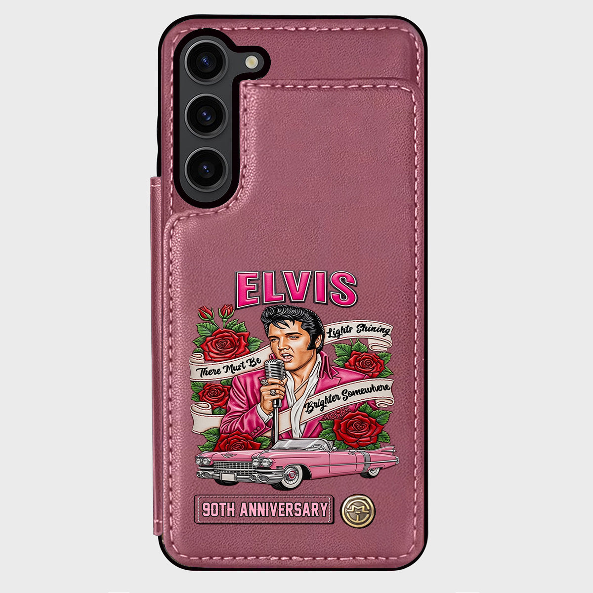 There Must Be Lights Shining Brighter Somewhere - Personalized King of Rock and Roll Wallet Phone Case