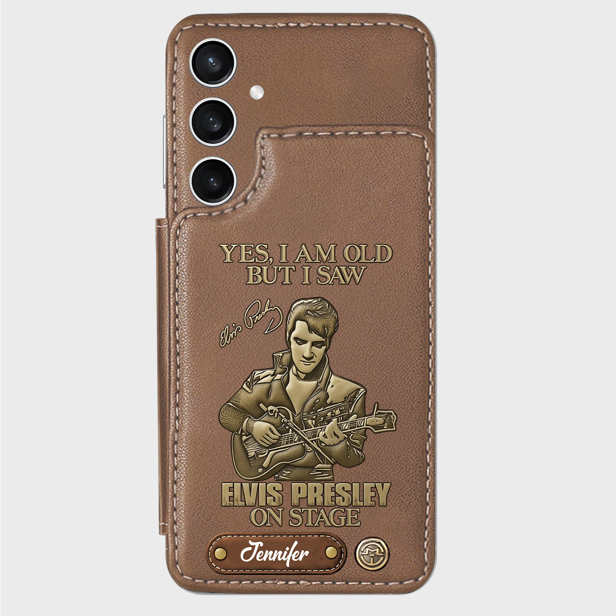 Yes, I am Old But I Saw Elvis Presley On Stage - Personalized King of Rock and Roll Wallet Phone Case