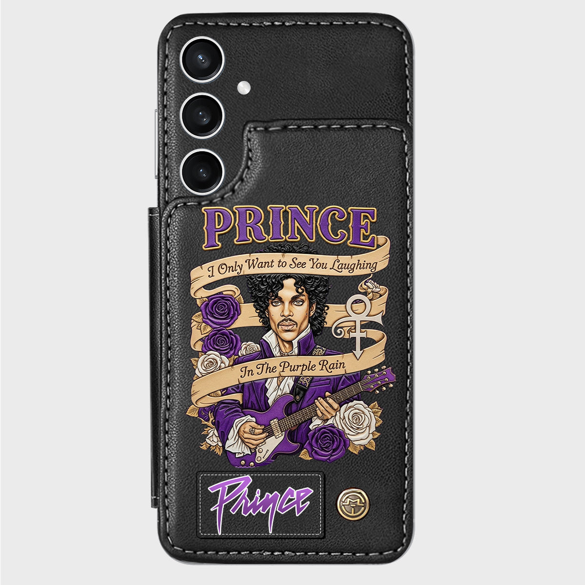 Purple Rain - Handyhülle mit Brieftaschenfunktion