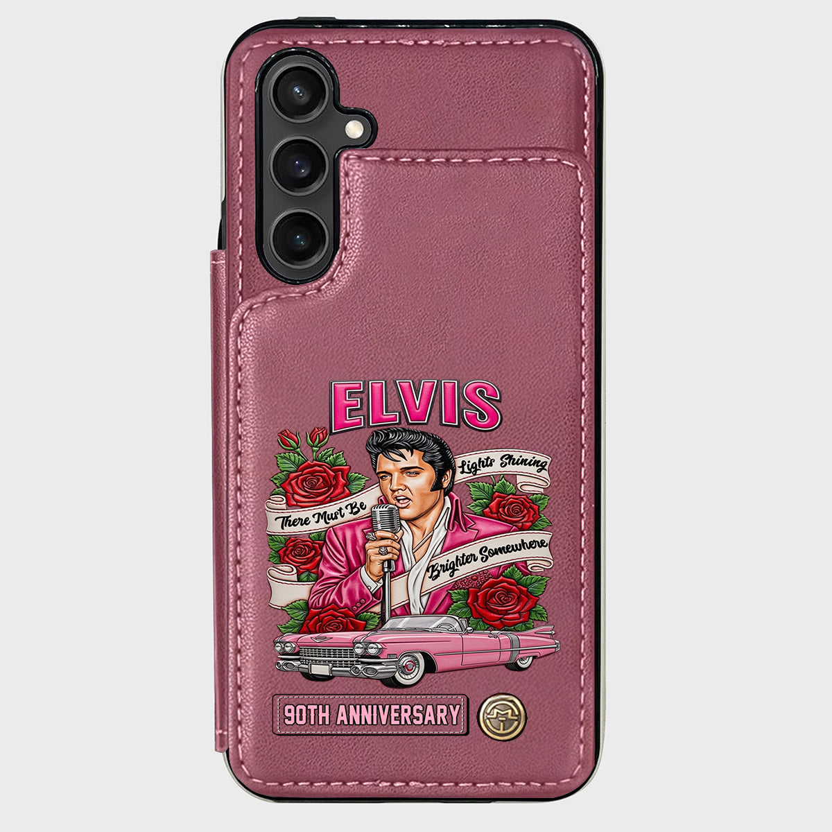 There Must Be Lights Shining Brighter Somewhere - Personalized King of Rock and Roll Wallet Phone Case