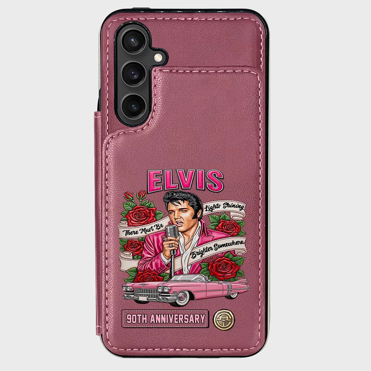 There Must Be Lights Shining Brighter Somewhere - Personalized King of Rock and Roll Wallet Phone Case