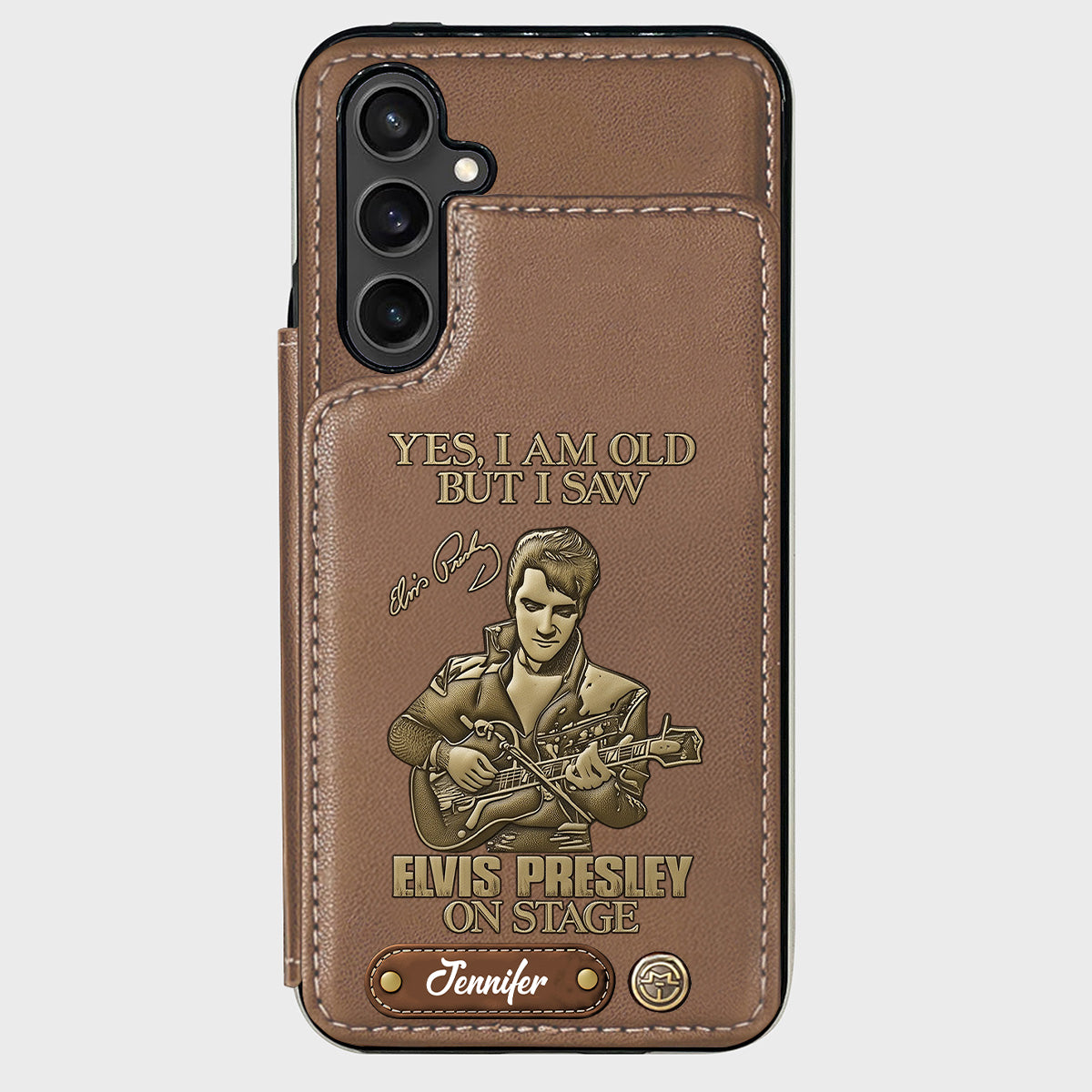Yes, I am Old But I Saw Elvis Presley On Stage - Personalized King of Rock and Roll Wallet Phone Case