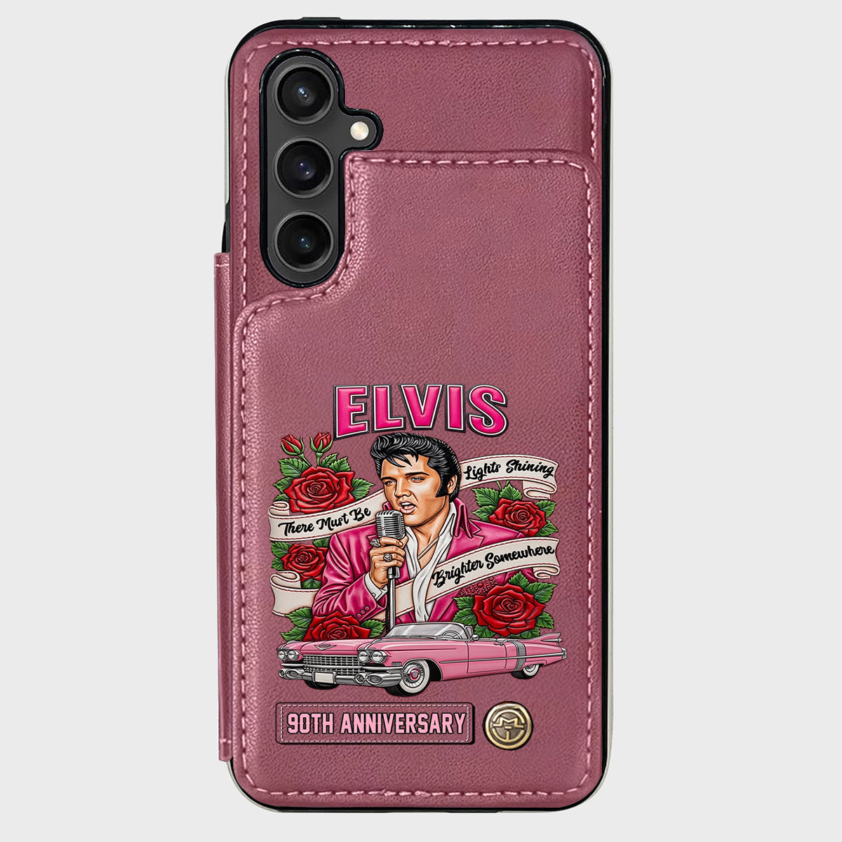 There Must Be Lights Shining Brighter Somewhere - Personalized King of Rock and Roll Wallet Phone Case