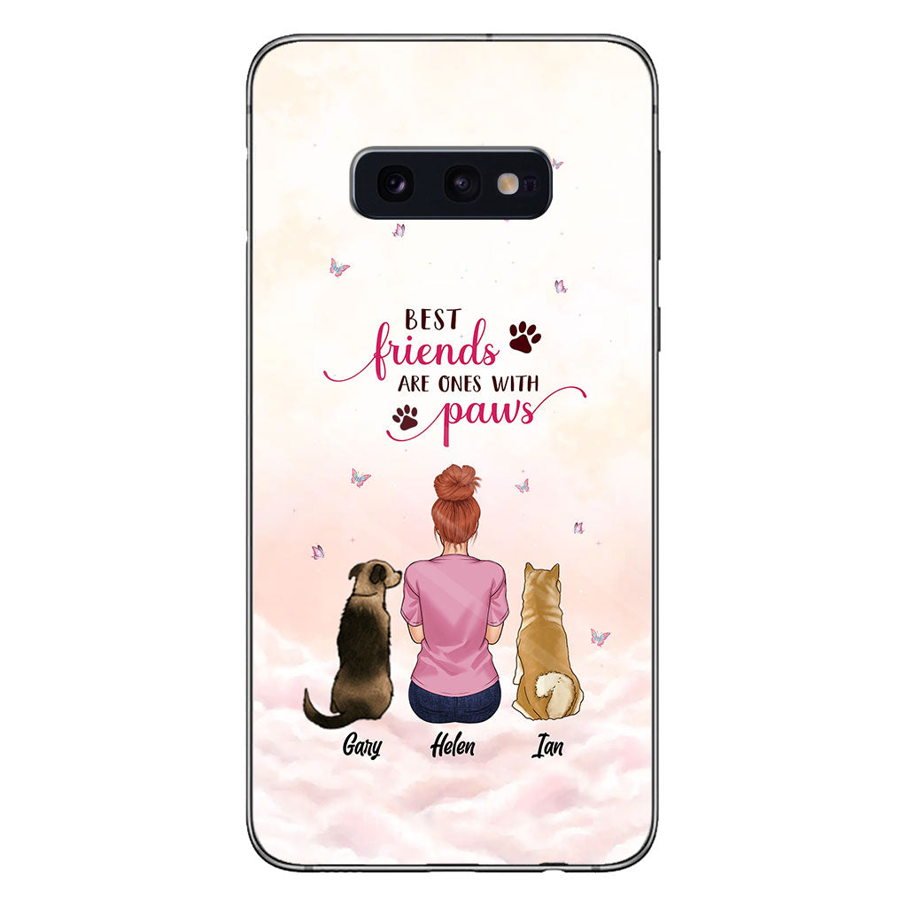 Les meilleurs amis sont ceux qui ont des pattes - Coque de téléphone transparente personnalisée pour chien