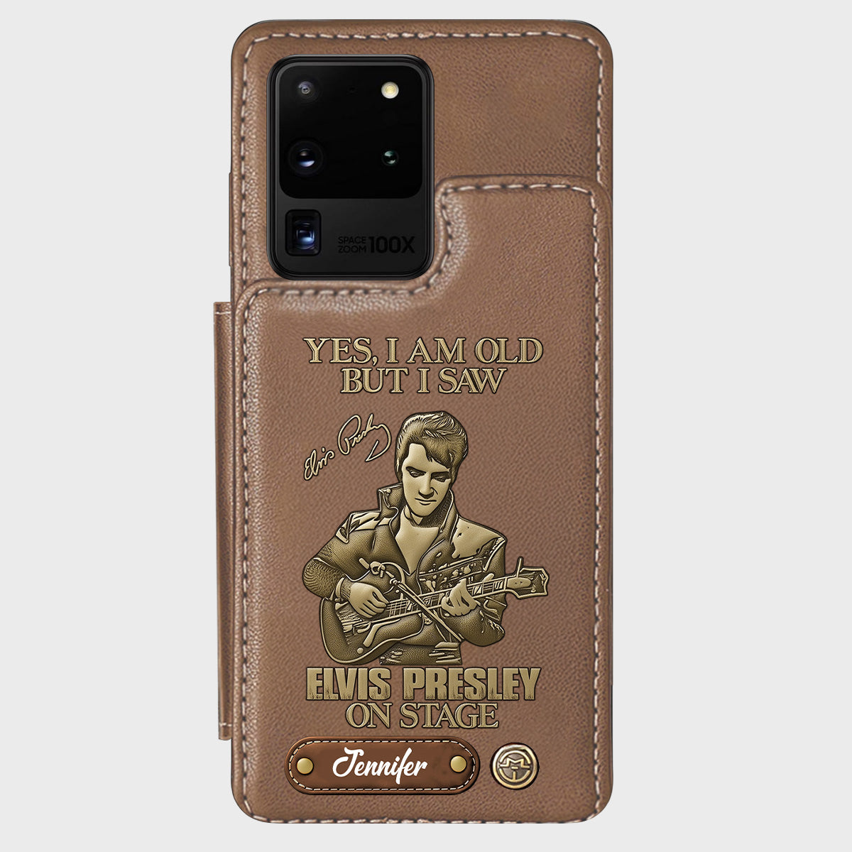 Yes, I am Old But I Saw Elvis Presley On Stage - Personalized King of Rock and Roll Wallet Phone Case