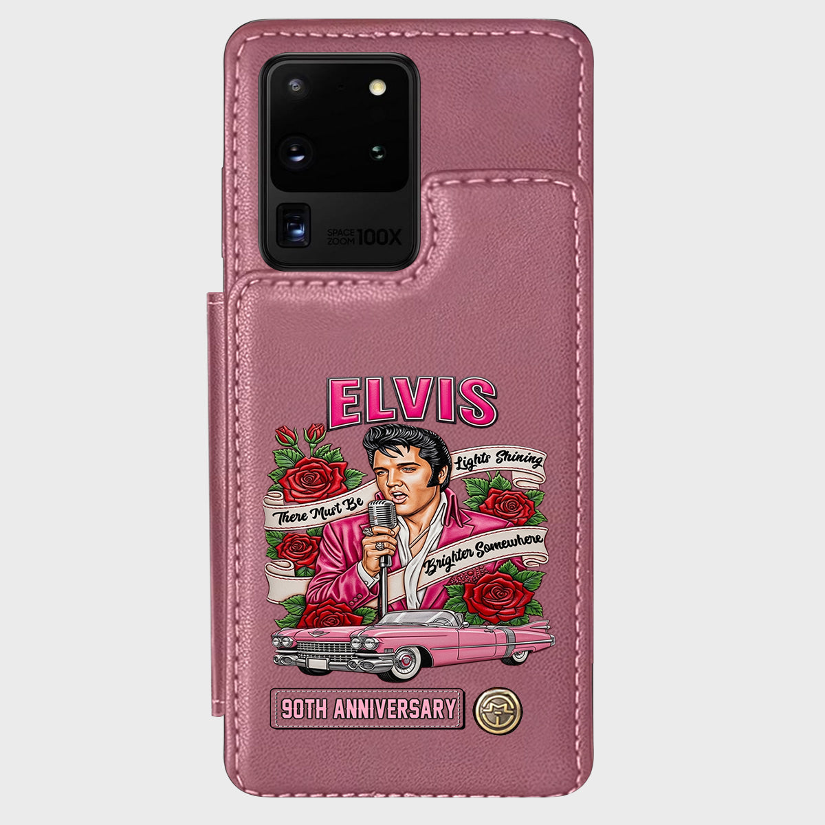 There Must Be Lights Shining Brighter Somewhere - Personalized King of Rock and Roll Wallet Phone Case