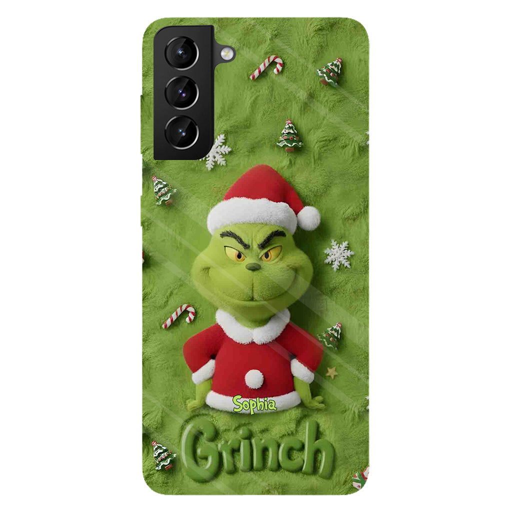 Joyeux Grinchmas - Coque de téléphone personnalisée avec imprimé intégral « Étole de Noël »